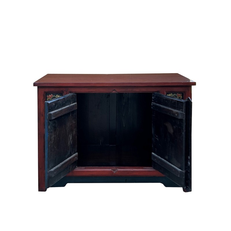Chinese Red Tibetan Elephant Deer Sideboard Console Table Cabinet cs7734 gallery
