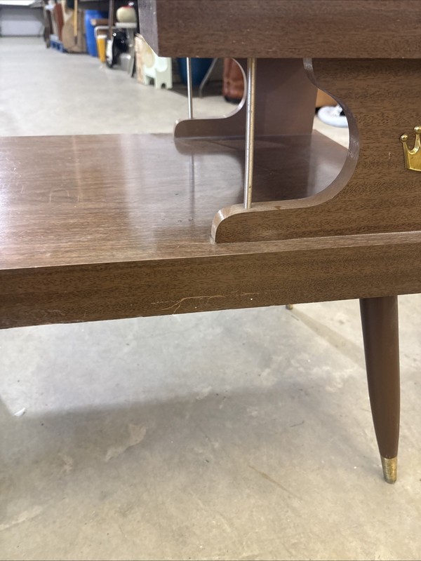 Vintage Mid-Century Modern Two-tier Step End Table Retro Side Table 🔥🔥🔥 gallery