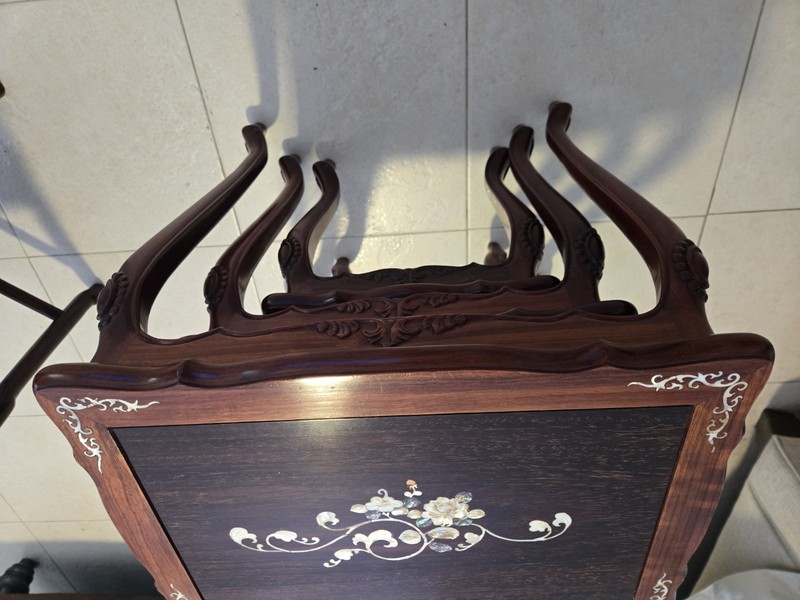 Vintage Mother of Pearl Inlay Nesting End / Coffee Table Set Of 3 Tables gallery