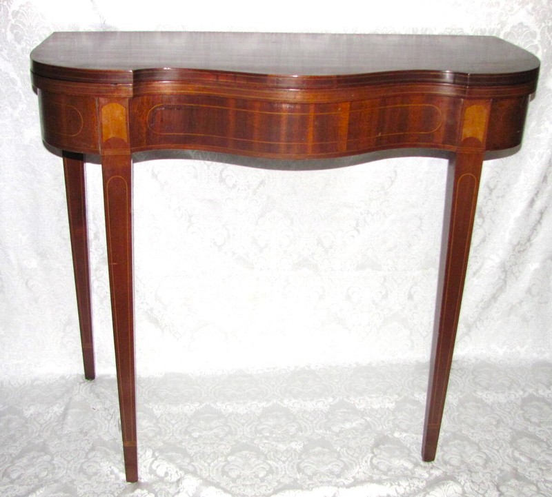 Antique American Federal Mahogany Card Table Circa 1800
