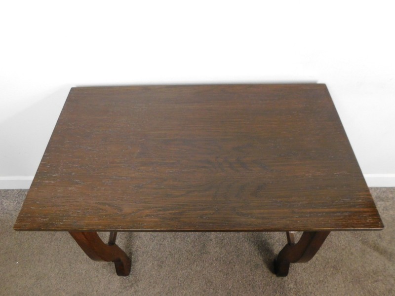 31"W Desk Console Sofa Vanity Table Wood w Drawer Vintage Empire Restored gallery