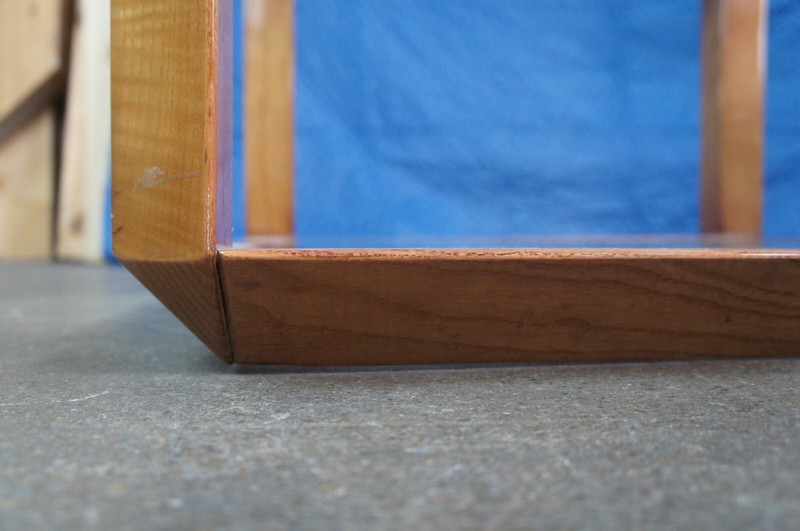 Mid Century Italian Modern Wood & Glass Square Cube Side End Table Minimalist gallery