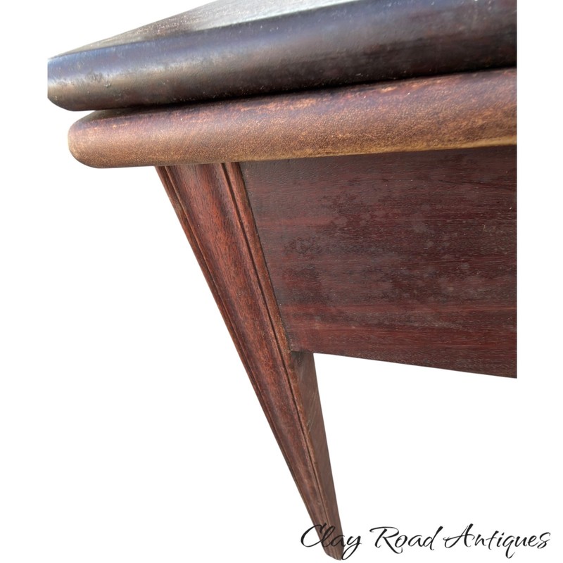 Antique Chippendale console card game table mahogany 1780 figured old surface gallery