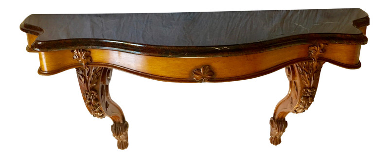 19th Century Louis XV Wall-Mounted Console Table, France