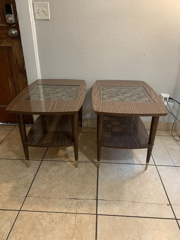 Vintage Mid Century Modern Side End Tables Mid-Century Modern Original 1960