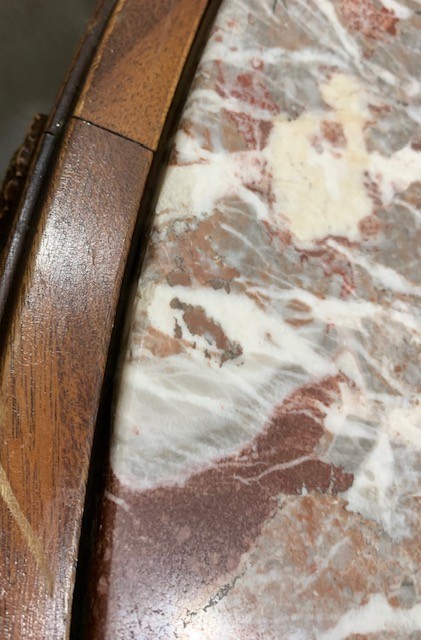 Neoclassical Greek Revival Coffee Table Italian Marble Top Early - Mid Century gallery