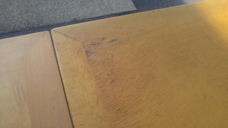 Vtg Large Danersk Wood Dining Table Draw Leaf Fold Up Easy Removal Retro gallery