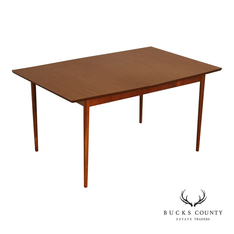 Mid Century Modern Walnut Expandable Dining Table