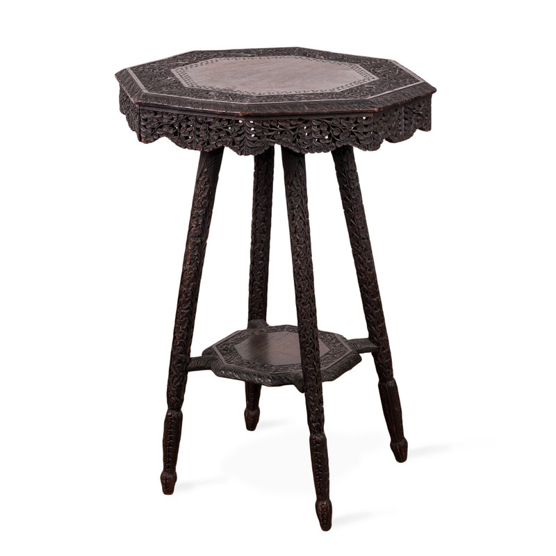 Anglo-Indian Carved Side Table