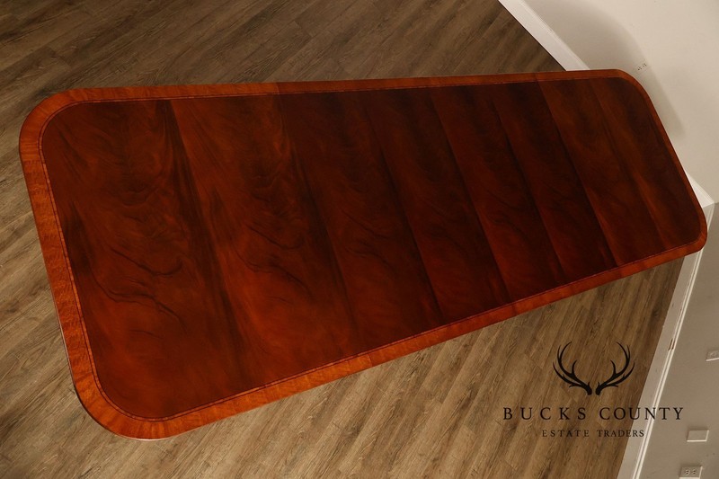 Craftique Mahogany Dining Table With Satin Wood Banding- 4 Leaves gallery