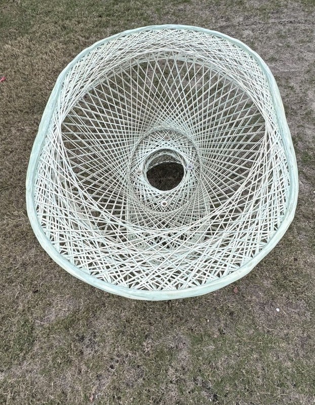 Mid-century Modern Woven Fiberglass Table/ Very Palm Springs/Wicker Table gallery