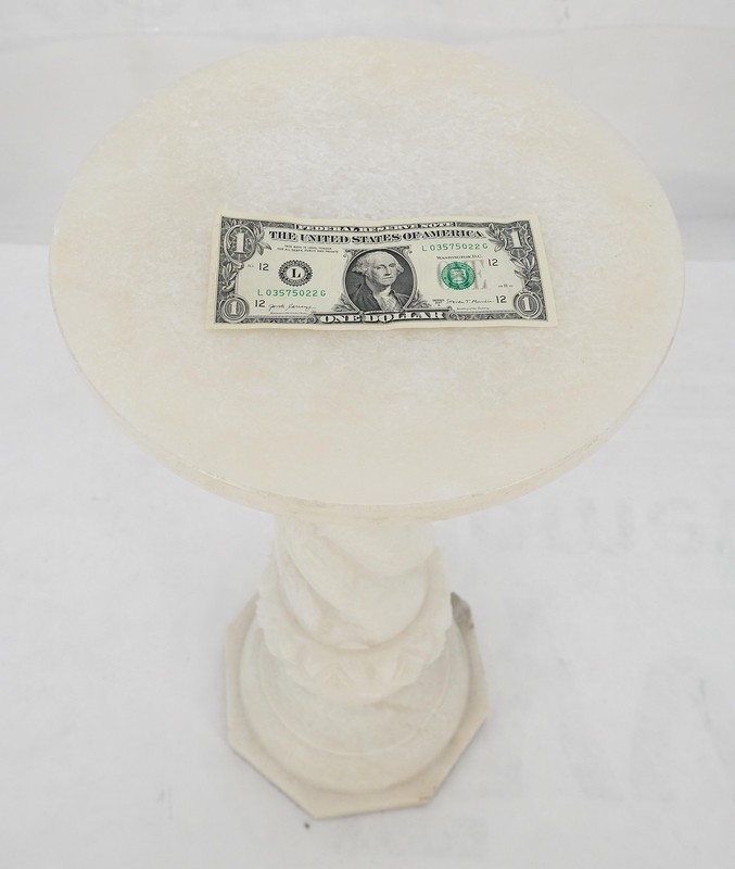 Carved Marble or Alabaster "Twisted Rope" 30" Tall Pedestal Stand MINT gallery