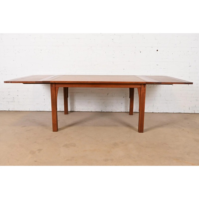 Stickley Mission Oak Arts & Crafts Extension Dining Table gallery