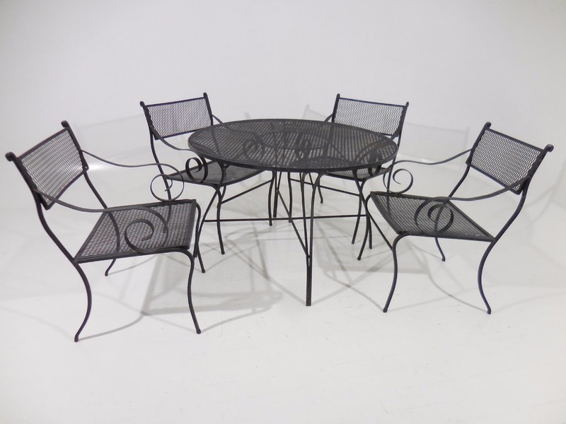 50'smodern IRON outdoor/indoor SALTERINI garden Dinette Set by Tempestini gallery