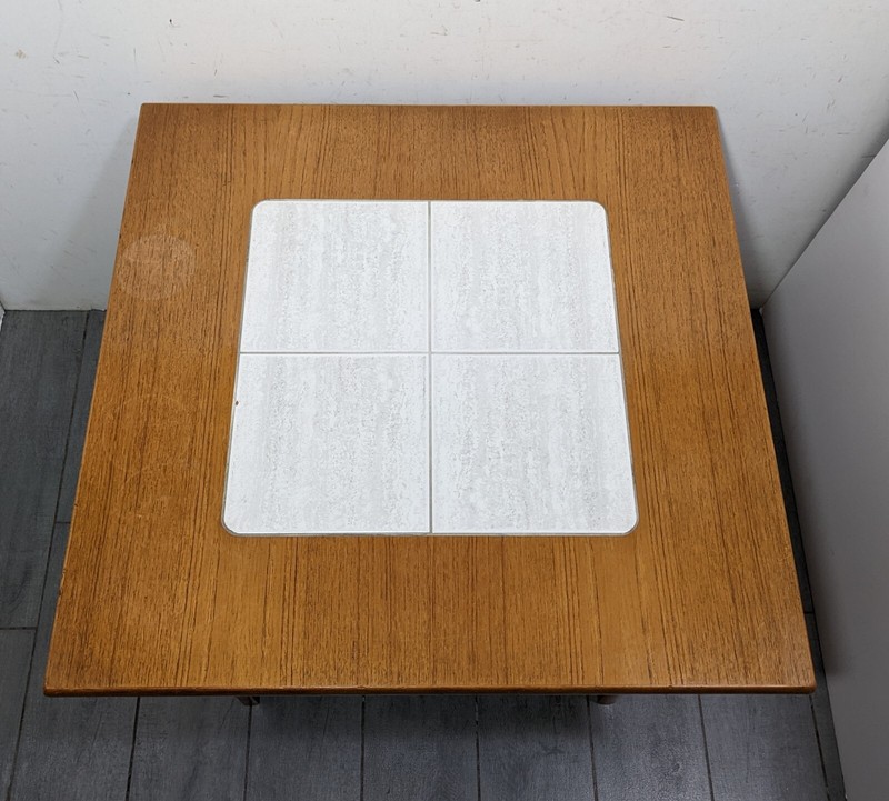 Vintage Gangso Mobler Mid Century Danish Modern Tile Top Teak Wood End Table gallery