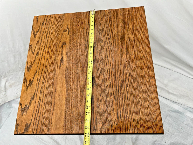 Antique Victorian Table bottom shelf Oak Carved legs Glass Ball Claw feet gallery