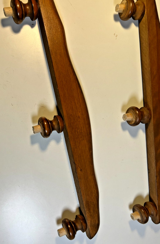 MCM Solid Wood Coffee Table Side Rails Atomic Mid Century Modern Salvage Pair 17 gallery