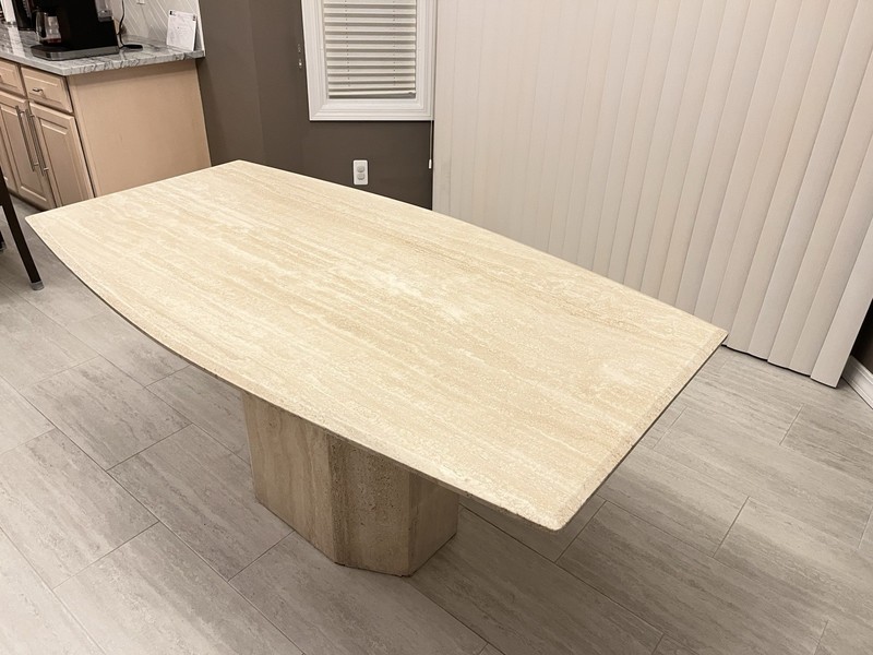Italian travertine marble table gallery