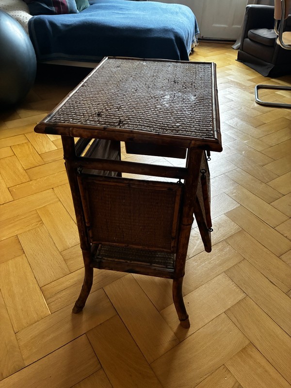 English Victorian Bamboo Tea Table With Folding Sides gallery