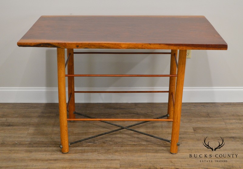 Exotic Rosewood top Studio Crafted Table with Bowtie and Cross gallery