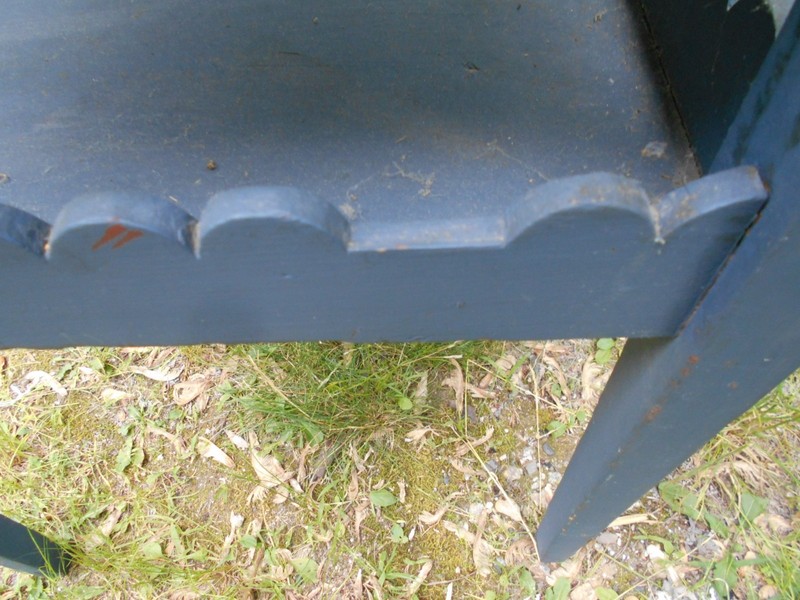 ANTIQUE HEPPLEWHITE ONE DRAWER NEW HAMPSHIRE STAND IN BLUE PAINT gallery
