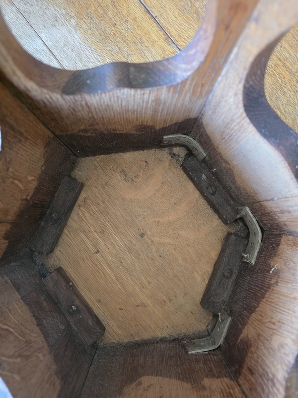 Solid Quarter Sawn Oak Mission / Arts and Craft Plant Stand Side Table 1920s gallery