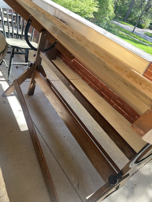 Huge Vintage HAMILTON Two Rivers Wisconsin drafting table - Mid Century 1950's gallery
