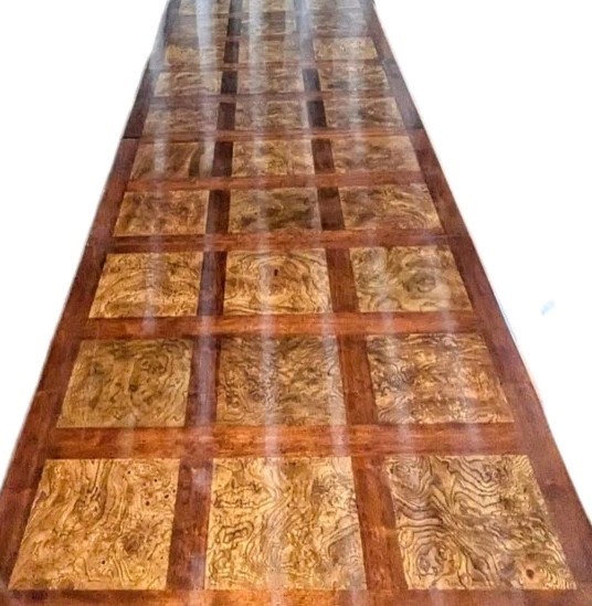Vintage Antique Expandable Burl Dining Table W/ Leafs PERFECT Condition gallery