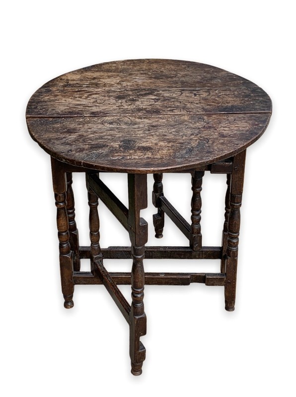 Antique English Oak Gateleg Table ~ William and Mary ~ 17th/18th Century gallery