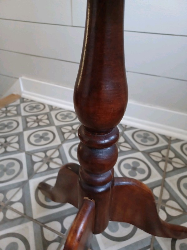 Mid Century Wooden Lectern w/ Storage Tripod Pedestal 41x13x22" gallery