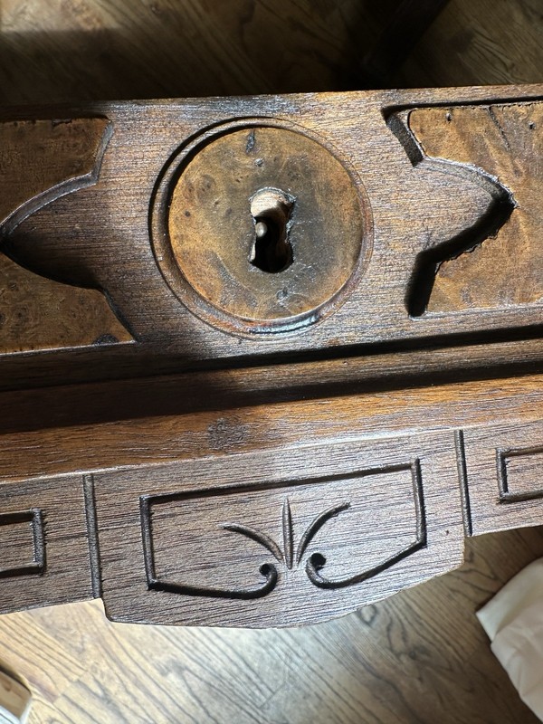 Antique H. Closterman Victorian Walnut and Burl Walnut Architect's Desk gallery