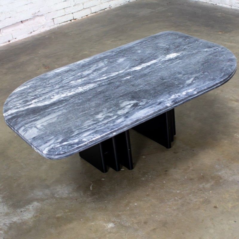 Scandinavian Post Modern Coffee Table Marble Top Bendixen Designs Made Denmark gallery