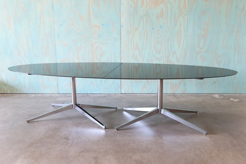 10′ Florence Knoll Custom Monumental Dining Table in Absolute Black Granite MCM