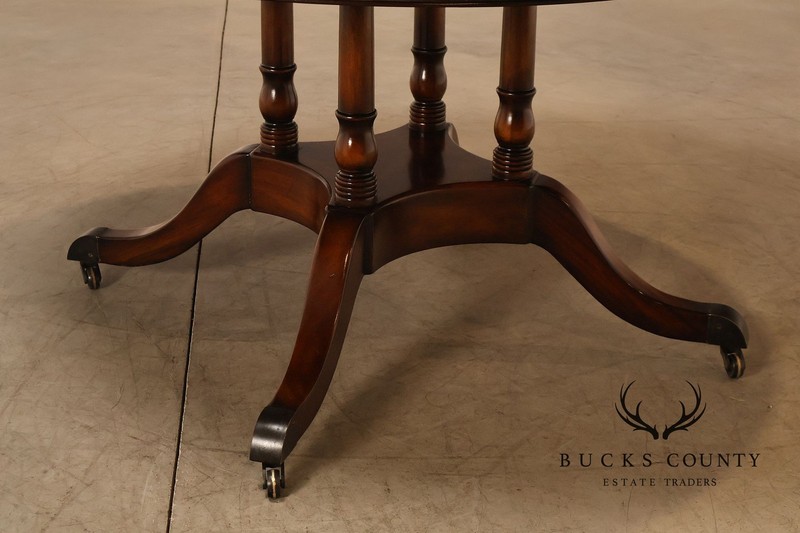 Theodore Alexander Regency Style Flame Mahogany Round Expanding Dining Table gallery