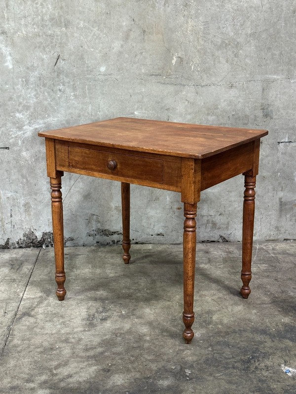 Antique Sheraton Maple 1 Drawer Work Table Writing Desk Nightstand 19th Century gallery