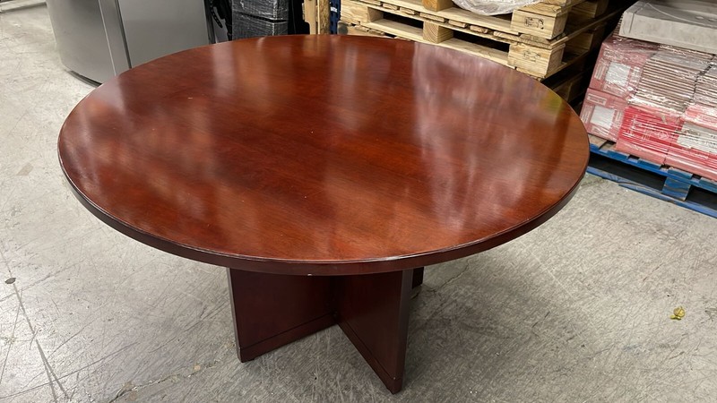 Round Cherry Table – The Taylor Companies – 48″ x 29″