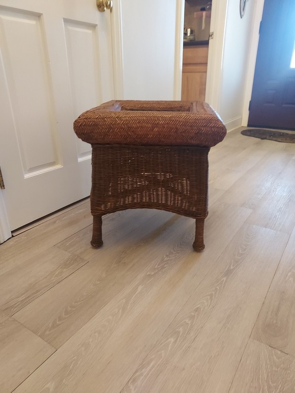 Vintage~Indoor Wicker and Rattan Side Table~ EX CONDITION gallery