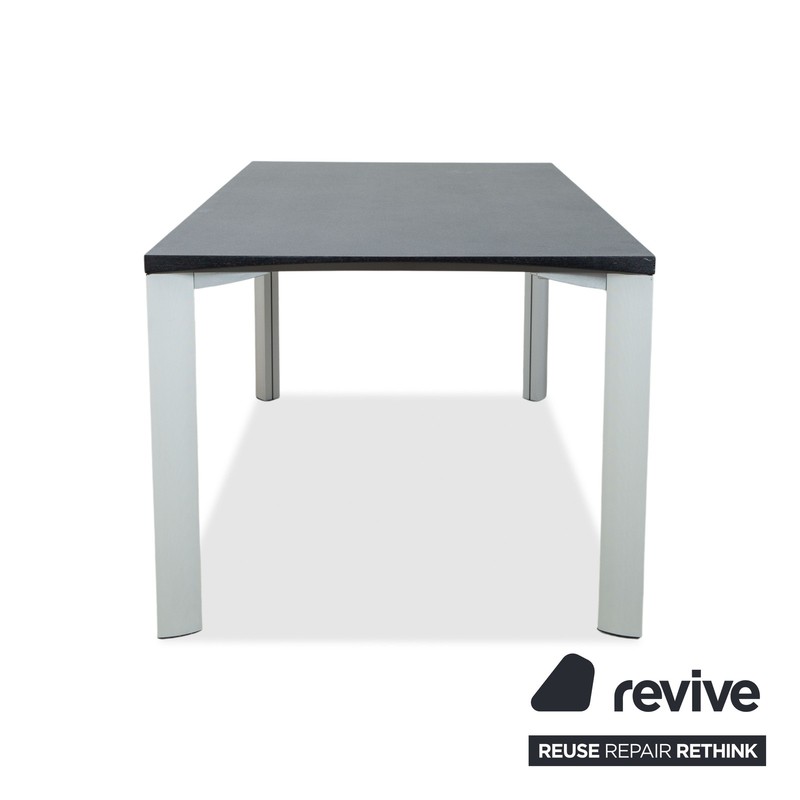 Rosenthal Dining Table Dark Gray Silver Legs 180 X 90 Cm gallery