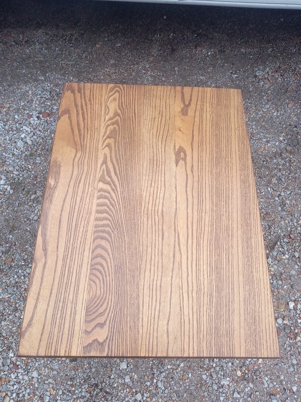 Mid Century Solid Oak Wagon Wheel End Table / Side Table (ET252) gallery