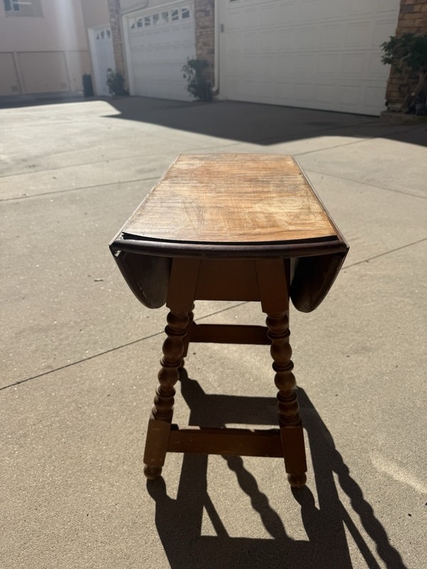 Maddox Colonial Reproduction Vintage Solid Wood Drop Leaf Side Table End Table gallery