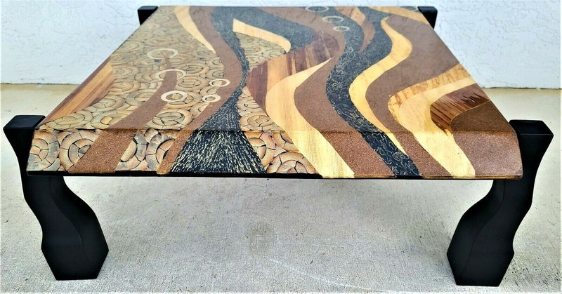 Contemporary MARQUIS OF BEVERLY HILLS Lacquered Organic Collage Coffee Table gallery