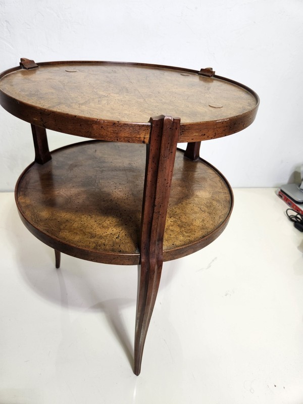 Baker Furniture two-tier Wood Side Table