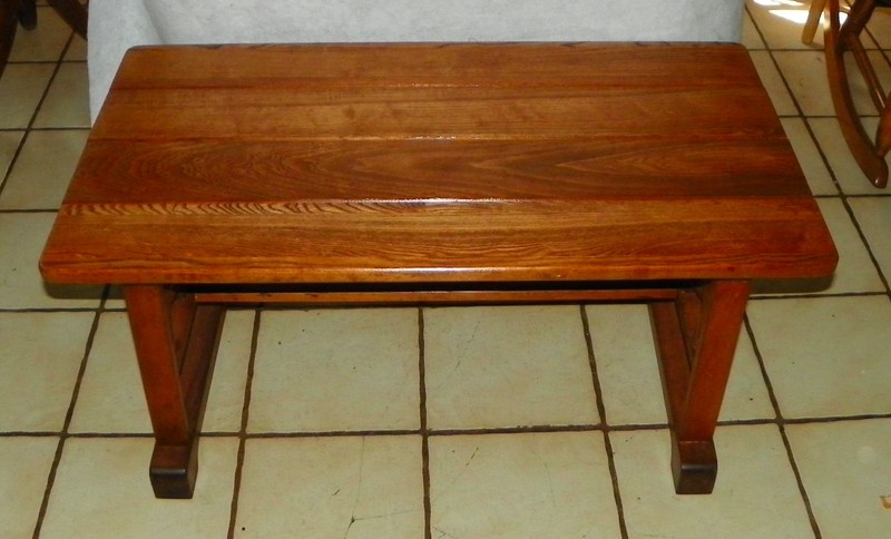 Solid Oak Wagon Wheel Coffee Table (CT138)