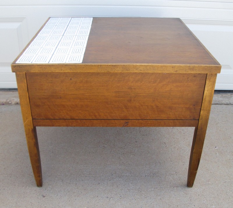 Lane Virginia Maid Nightstand End Table Side Table Tile Top Walnut Monte Carlo gallery
