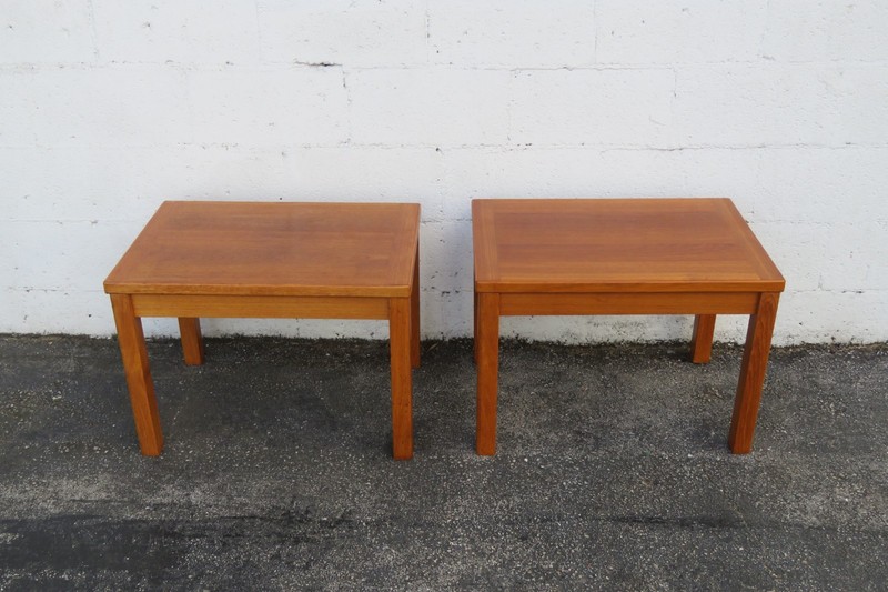 Interform Collection Danish Modern Teak Wood End Side Table 6274 gallery