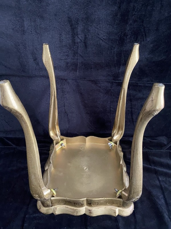 Vintage Italian Florentine Nesting Tables Set of 2 Gold Hollywood Regency Resin gallery