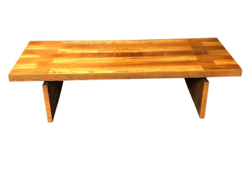 Large Mid Century Modern Lane Brutalist Oak Coffee Table