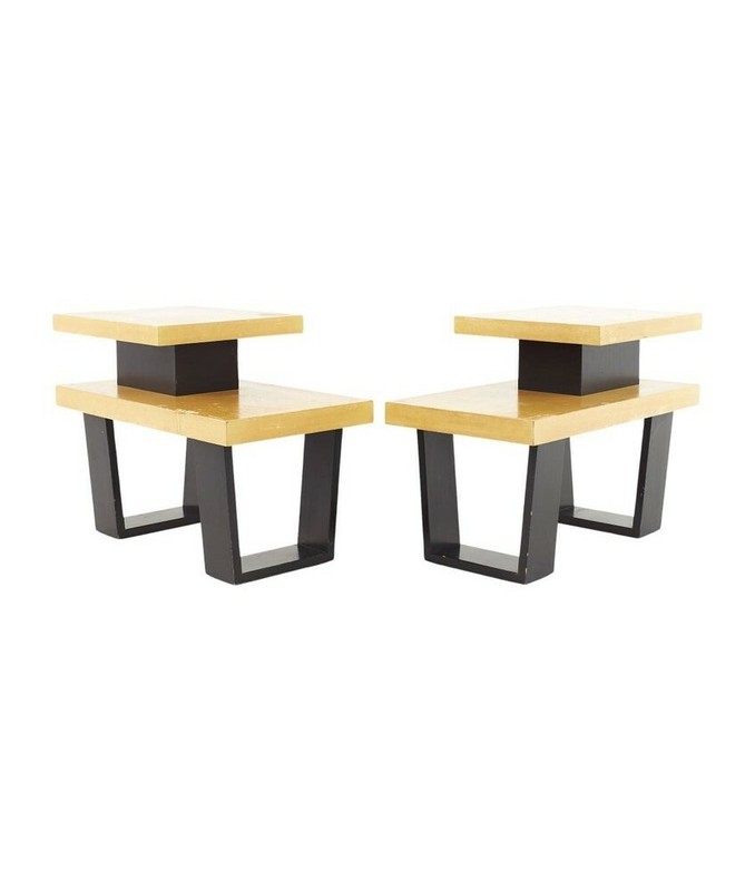Paul Frankl Mid Century 2 Tier End Side Tables – A Pair