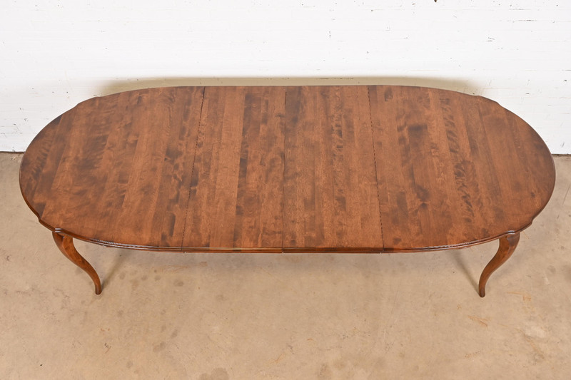Ethan Allen French Provincial Solid Birch Extension Dining Table, Refinished gallery