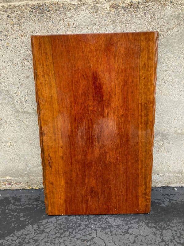 Vintage Bubinga live edge wood Tea table with lacquer found in Japan
